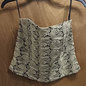 Jessica McClintock Tan Camisole Bustier Top